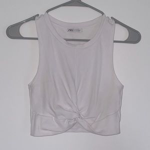 Zara twist cropped tank